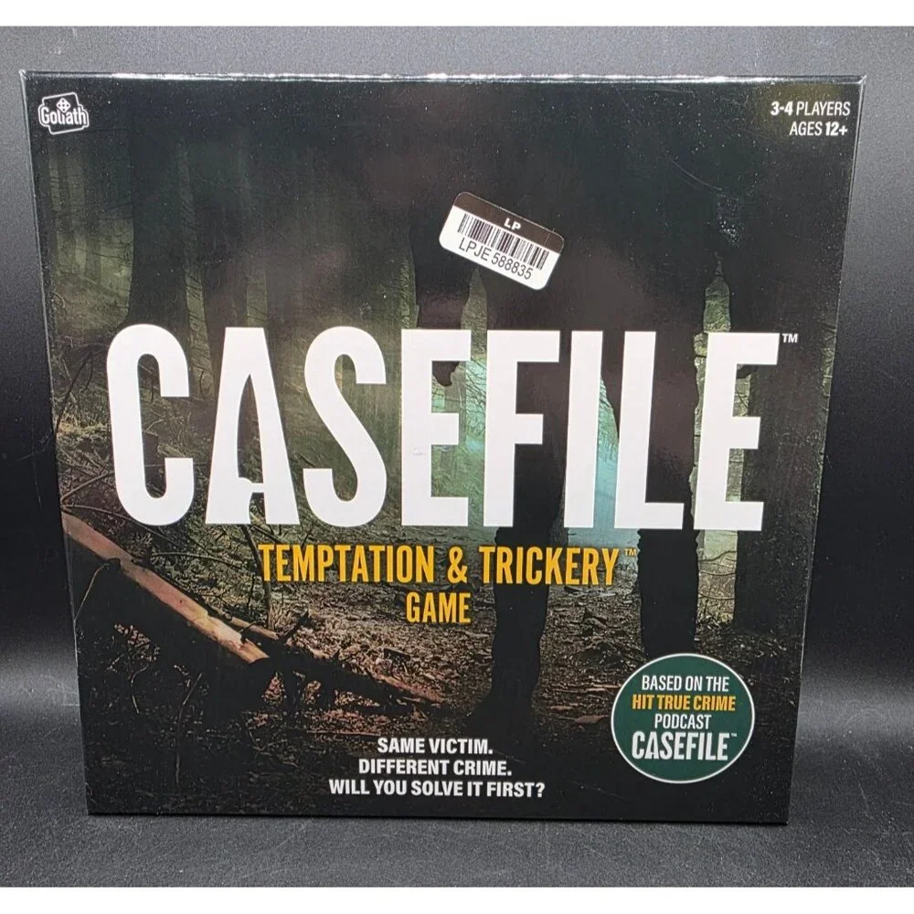 Casefile Temptation & Trickery Game 3-4 Players Ages 12+ True Crime Inspired Boa